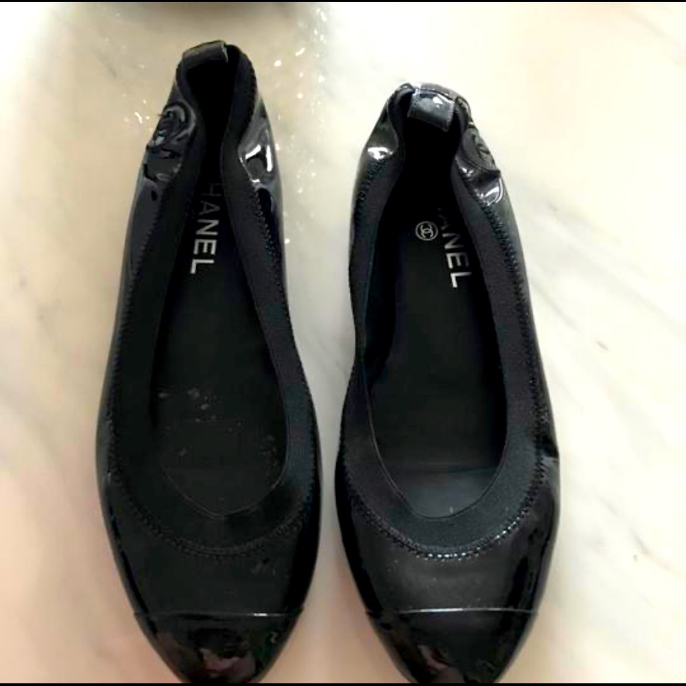 Chanel Patent Leather Ballet Flats